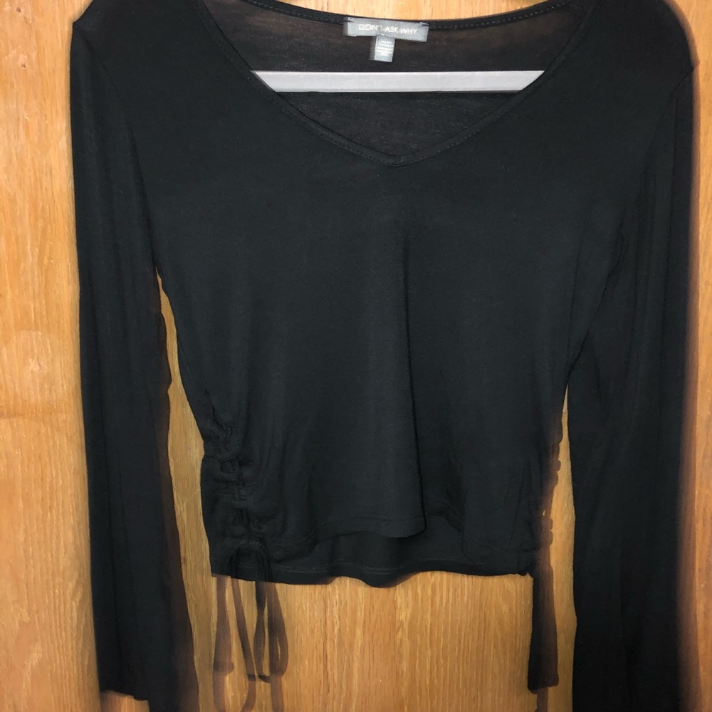 Black slightly cropped long sleeve